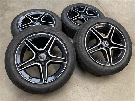 19 Inch Mercedes GLC AMG Velgen A2534015300 A2534015400 Zwart Set 2