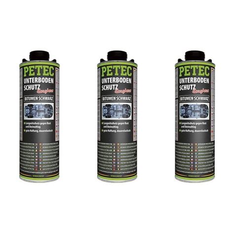 Petec Bundle 3X PETEC UNTERBODENSCHUTZ Bitumen SAUGDOSE SCHWARZ 1 000