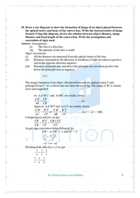 Important Questions For Class 12 Physics Chapter 9 Ray Optics And