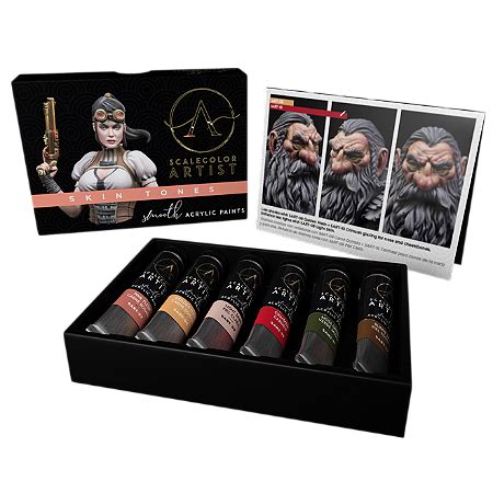 Conjunto Tintas Acr Licas Artist Skin Tones Scale Box X Ml