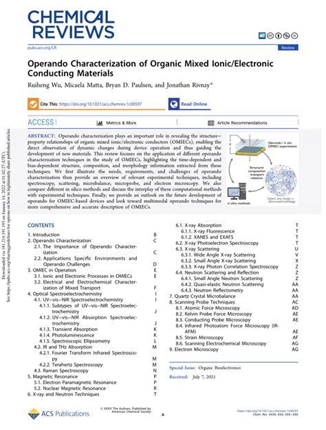 PDF Operando Characterization Of Organic Mixed Ionic Electronic