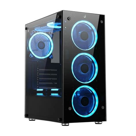 Gabinete Rise Mode Glass Frente E Lateral Em Vidro Preto Rm Ca