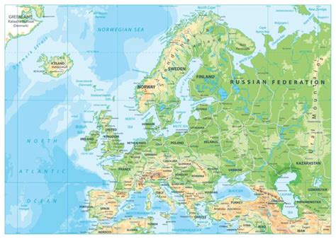 Physical Map of Europe | Map of Europe | Europe Map