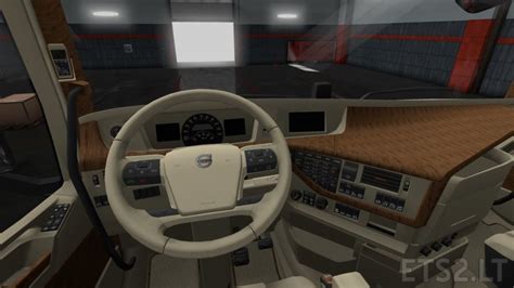 Olsf Design Beige Leather And Wood Interior For Volvo Fh Ets2 Mods