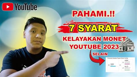 PEMULA WAJIB TAU 7 SYARAT KELAYAKAN MONETISASI YOUTUBE 2023 YouTube