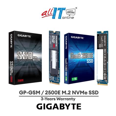 Gigabyte Gp Gsm E M Pcie Nvme Ssd Gb Gb Tb