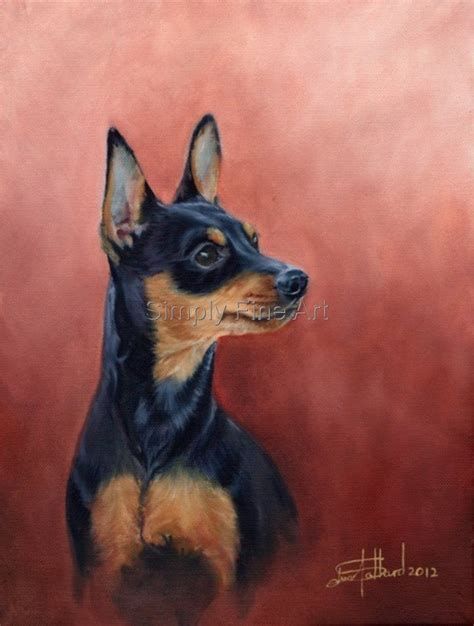 Miniature Pinscher - Black & Tan | MallardArt at Simply Fine Art