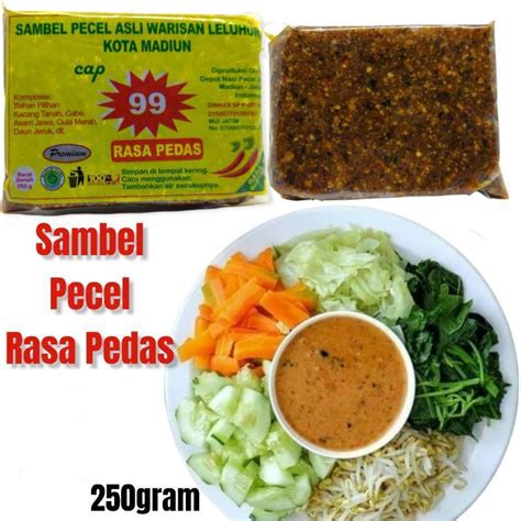 Promo Sambel Pecel Madiun Rasa Pedas Cap Bumbu Kacang Instan Resep