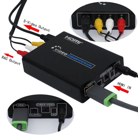 Pcs Hdmi To Composite Av S Video Converter Rca Cvbs L R Video