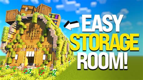 Minecraft Storage Room Tutorial Aesthetic Java Bedrock Pe