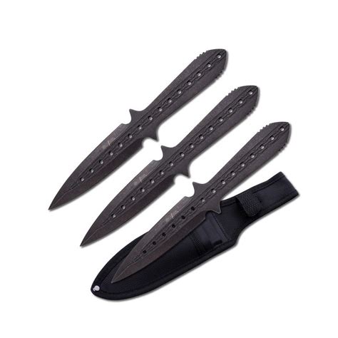 Engraved Thrower Set Of 3 25 — Set Of 3 Throwing Knives — 9 Long 3mm Thick — Double Edged