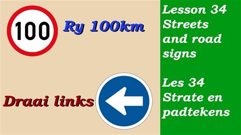 Learn Afrikaans For Beginners Streets And Road Signs Strate En