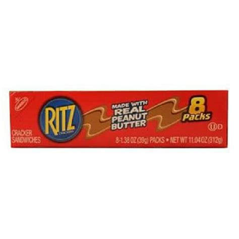 Nabisco, Ritz Peanut Butter Sandwich, Count 8 (1.38 oz) - Cookie ...