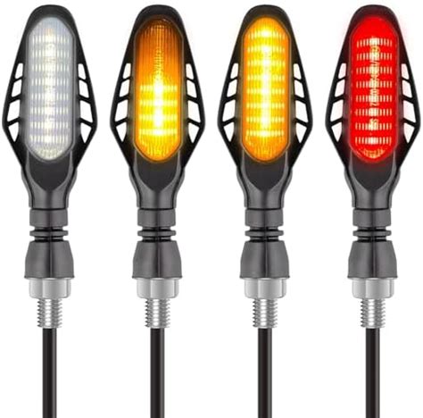 Kinstecks Pcs Motorcycle Indicators Flowing Turn Signal Lights