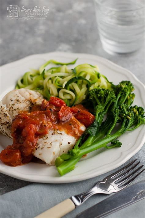 Oven Baked Cod With Chunky Tomato Sauce Recipes Made Easy