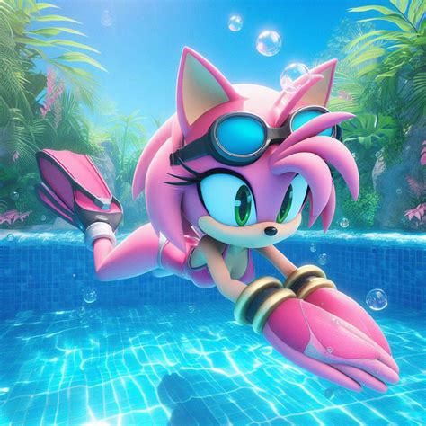 Amy Rose Swimsuit Diving 6 By Bludinimax On Deviantart