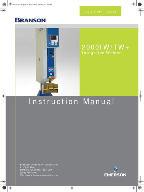 Branson 2000 Series Pdf Power Supply Noise