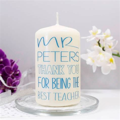 Teacher Thank You Candle Thank You Candle For Teachers Etsy Uk