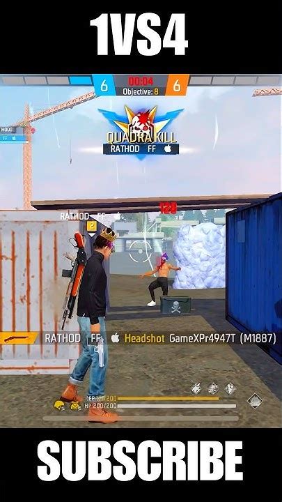 1 Vs 4 Accuracy God 😱🤯🔥 Rathod Ff Freefire Shorts Short Youtube