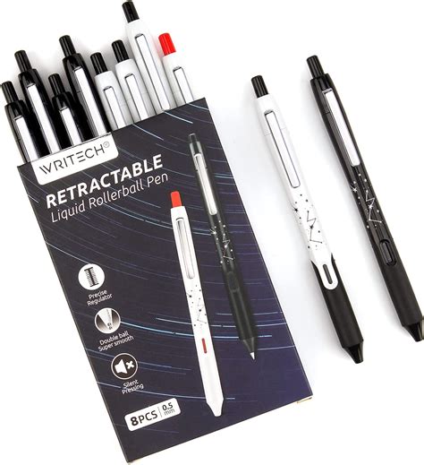 Amazon Writech Retractable Liquid Rollerball Pen Click Silent