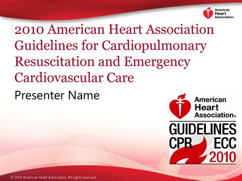 2010 American Heart Association Guidelines For Cardiopulmonary