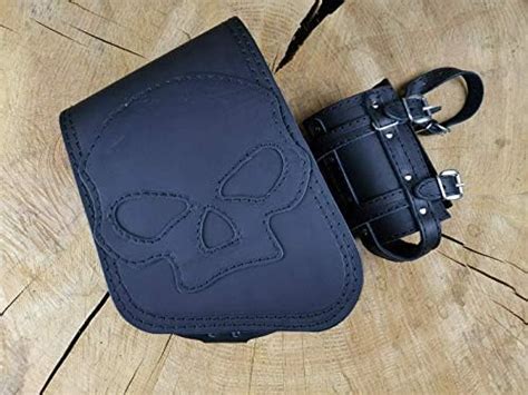 Orletanos Road Skull Black Seitentasche Kompatibel Mit Harley Davidson