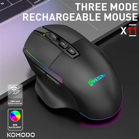 2 Mode Draadloze Muis Bluetooth 2 4G Rgb Oplaadbar Vicedeal