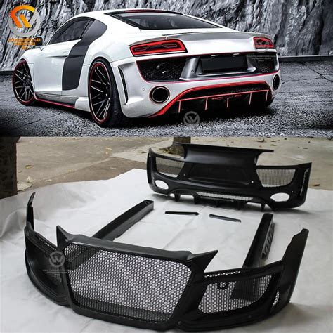 Front Bumper Blade Side Skirts Body Kits Fit For Audi R8 V8 V10 2008 15