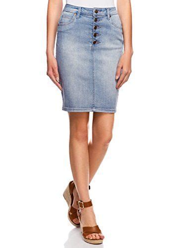 Oodji Collection Damen Jeansrock Mit Knopfverschluss Jeans Rock