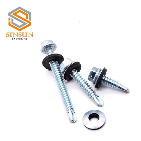 Wholesale Epdm Washer Zinc Plated Din 7504 Hex Head Self Drilling