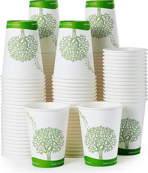 Amazon Recyclable Biodegradable Hot Drink Cups Oz Pk Of