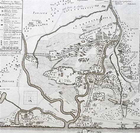 1755 Antoine Prevost Antique Map of Tharangambadi, Nagapattinam Distri ...