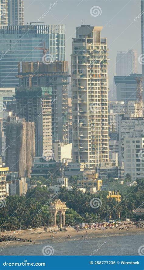 Aerial View of Cityscape Mumbai Surrounded by Buildings Stock Image ...