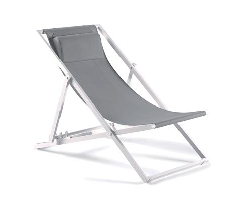 Transat En Aluminium Blanc Et Textil Ne Gris Clair Santiago Chaise