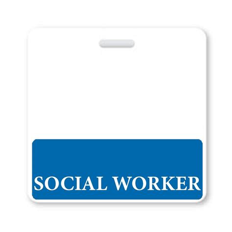 Social Worker Horizontal Badge Buddy With Blue Border And More Hospital Badge Buddies At