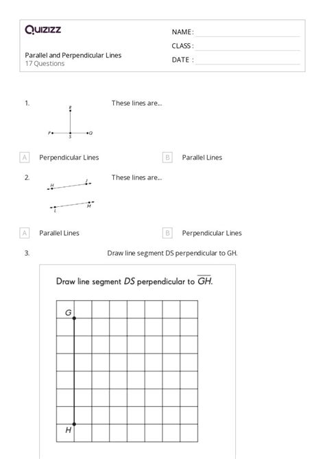 50 Parallel And Perpendicular Lines Worksheets For 4th Grade On