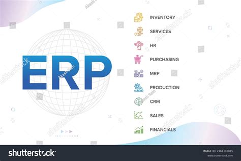 Erp Enterprise Resource Planning Vector Structure Stock Vector Royalty