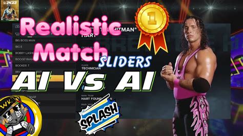 Wwe K Realistic Match Sliders For Ai Vs Ai Shorter Matches