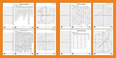 Fall Mystery Graphing Activity Pack For 6th 8th Grade