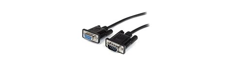 StarTech 0 5m Black Straight Through DB9 RS232 Serial Cable DB9