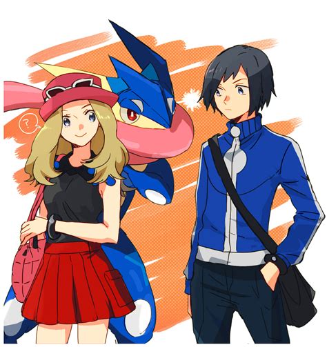 Serena Calem And Greninja Pokemon And 1 More Drawn By Hinata