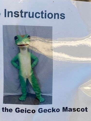 Geico Gecko Mascot Costume By Olympus Mascot Division Ebay