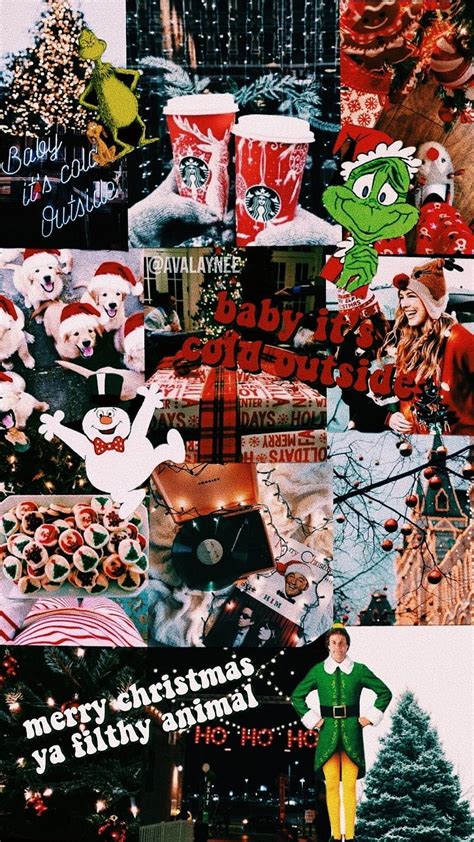 Christmas Collage Aesthetic Posted By Christopher Mercado Ipad