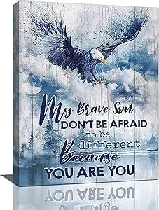 Amazon American Bald Eagle Wall Art Flying Eagle Motivational