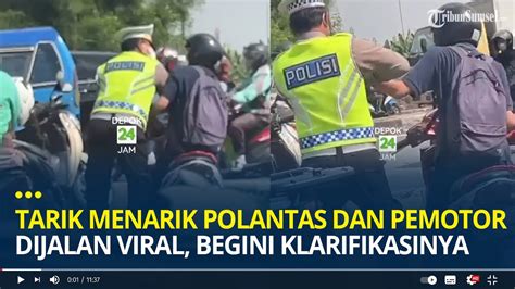 Aksi Tarik Menarik Polantas Dan Pemotor Di Jalan Viral Tak Mau Dibawa