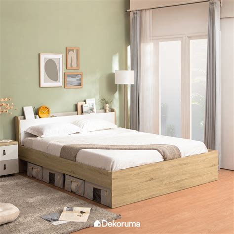 Jual Dekoruma Runa Dipan Tempat Tidur Kayu King Size Ranjang Kasur