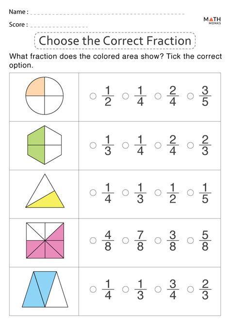 St Grade Fraction Worksheets With Answer Key