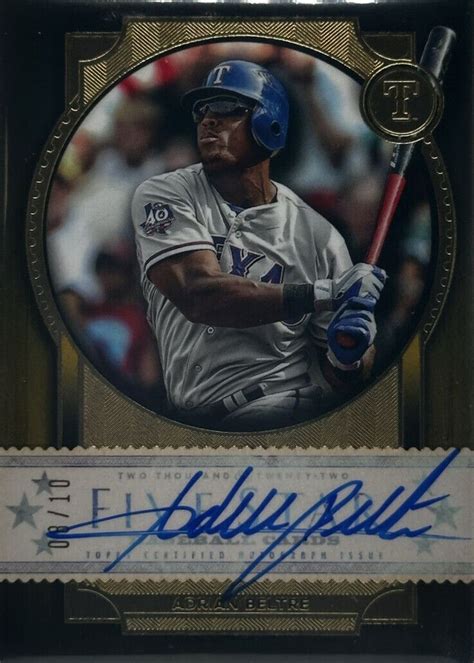 Topps Five Star Autographs Gold Fsa Ab Adrian Beltre Au