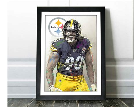 TJ Watt Poster Pittsburgh Steelers Canvas Print Wall Art | Etsy