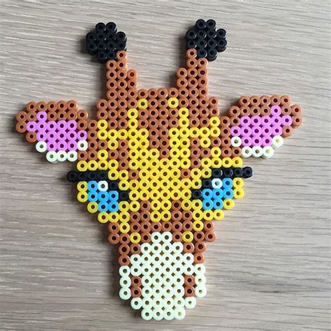 Perler Bead Giraffe Pattern